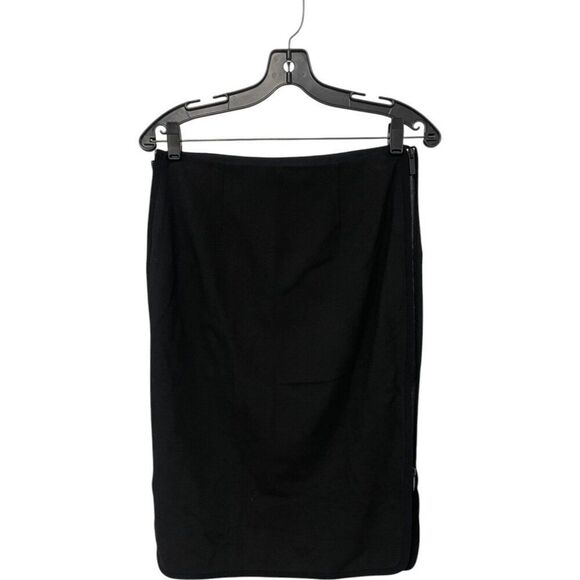 Diane Von Furstenberg DVF Noemi Pencil Skirt Sz 8 Black double zipper NWT - Picture 3 of 14